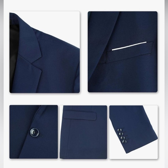 Men’s new without tags to piece size medium navy blue suit. Two button jacket. - Picture 5 of 7
